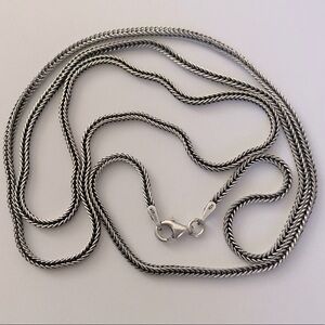 925 Silver 2mm necklace thick chain 26 inches unisex